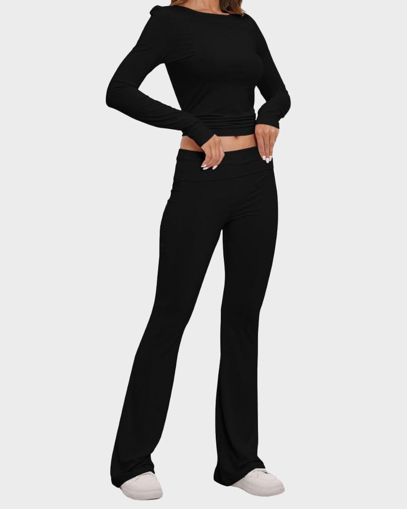 Langärmeliges Loungewear-Set aus Baumwolljersey