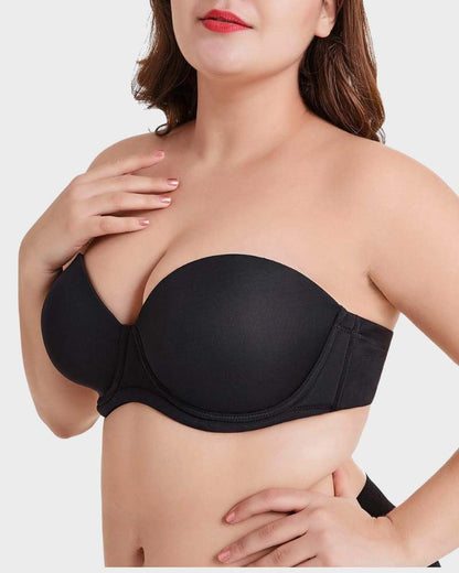 Multi-Way Underwire Bandeau Bra with Removable Straps
