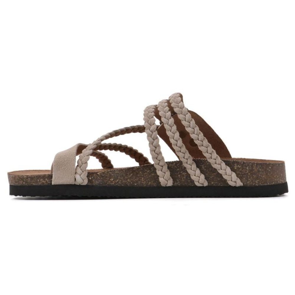 Hayleigh Sandals — Braided Cork