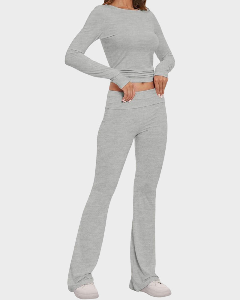 Ensemble Détente 2 Pièces : Haut & Pantalon Évasé