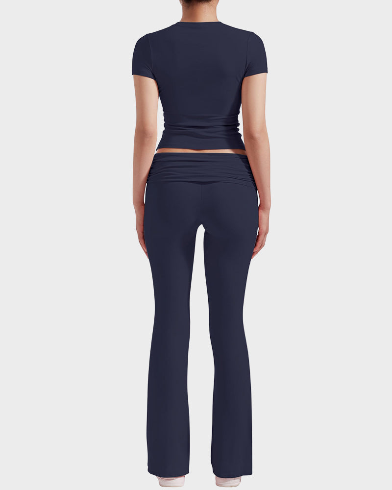 Ensemble Détente 2 Pièces : Haut & Pantalon Évasé