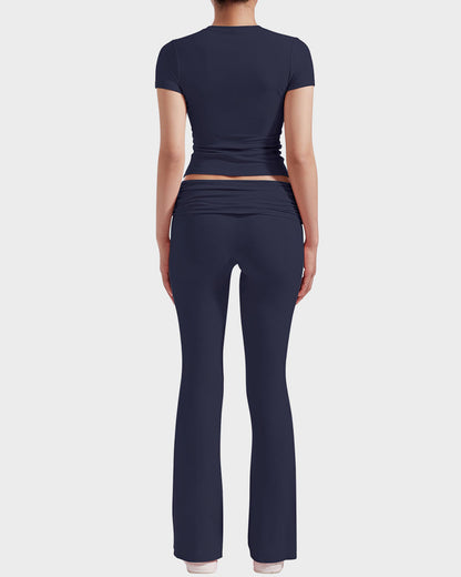 Ensemble Détente 2 Pièces : Haut & Pantalon Évasé