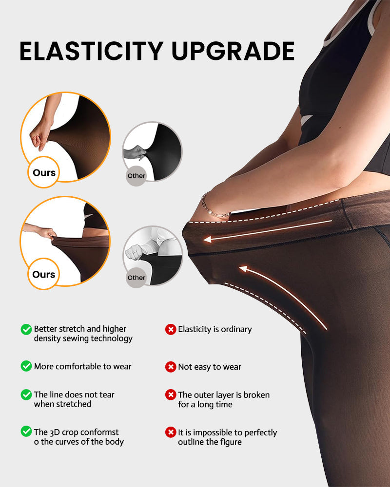Collants Transparents Doublés Polaire