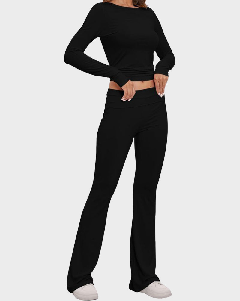 Ensemble Détente 2 Pièces : Haut & Pantalon Évasé