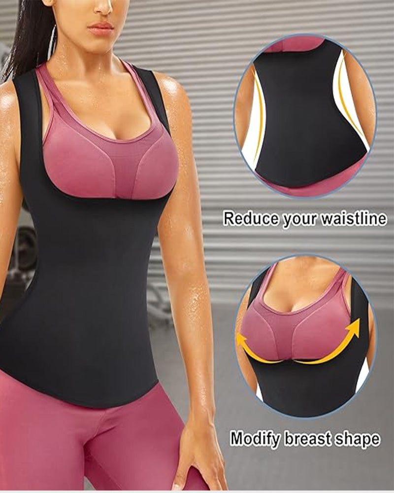 Polymer Sweat-Effect Shaping Sauna Tank Top