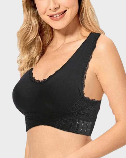 Atmungsaktiver Push-up-Spitzen-Komfort-BH
