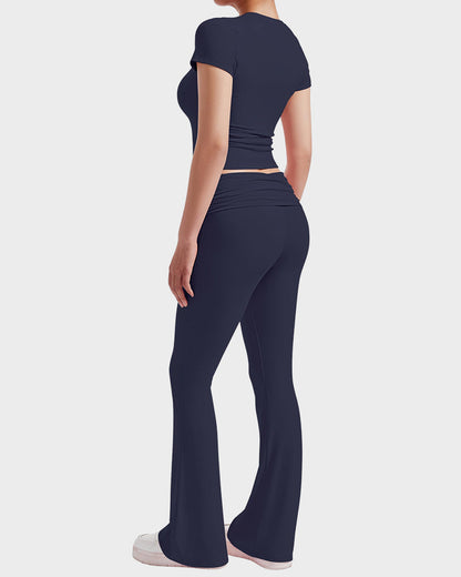 Ensemble Détente 2 Pièces : Haut & Pantalon Évasé