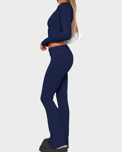 Langärmeliges Loungewear-Set aus Baumwolljersey