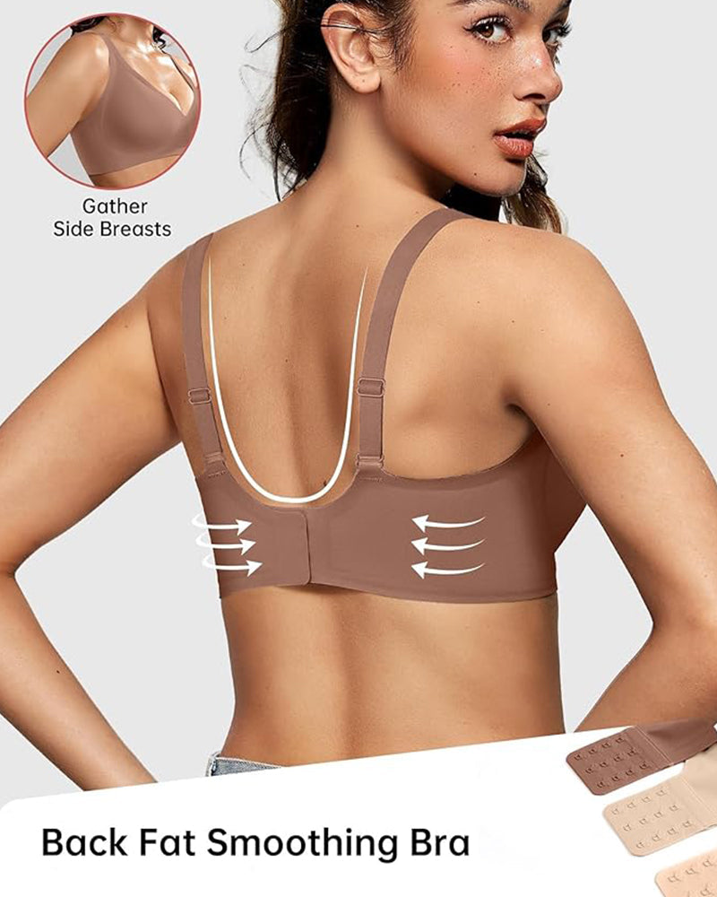 Seamless Deep-V Push-Up Wireless Bra