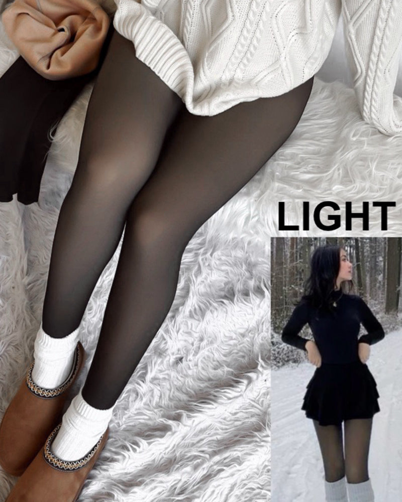 Collants Transparents Doublés Polaire