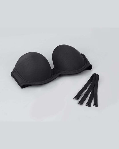 Multi-Way Underwire Bandeau Bra with Removable Straps