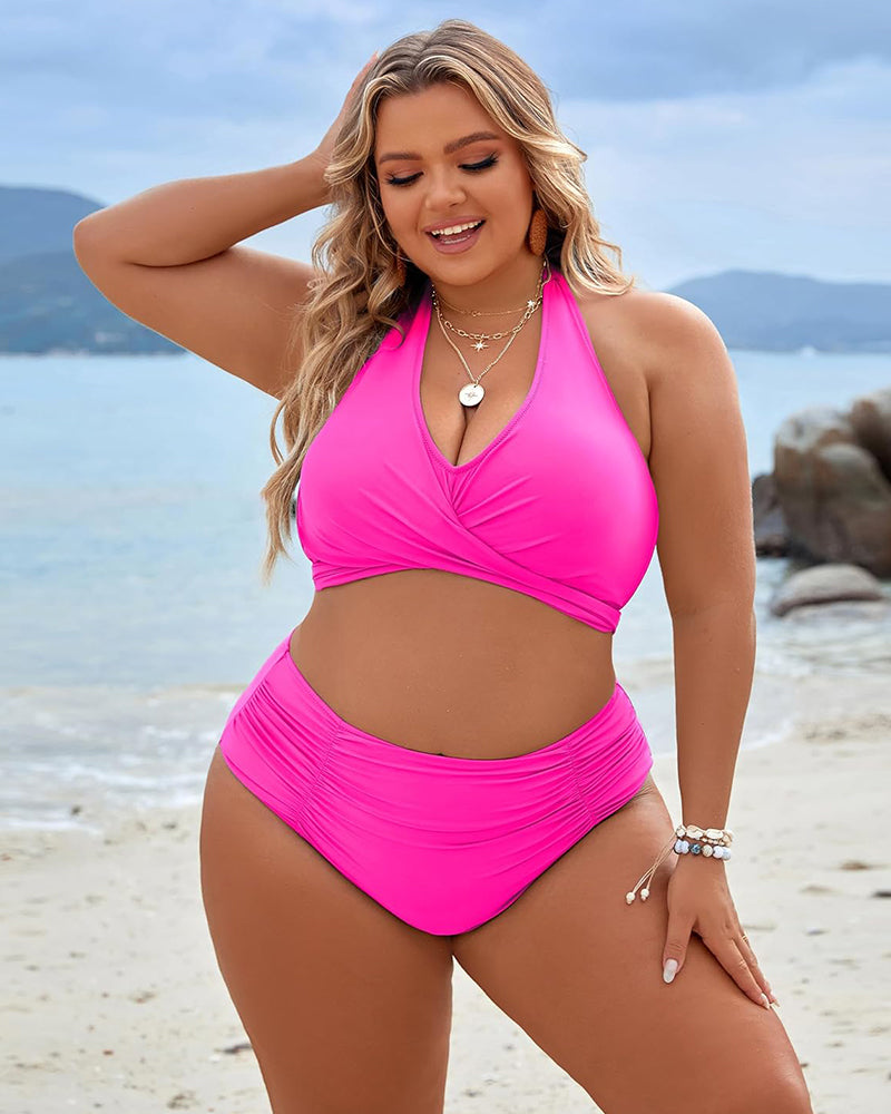 High Waist Figurformender Bikini mit flachem Bauch