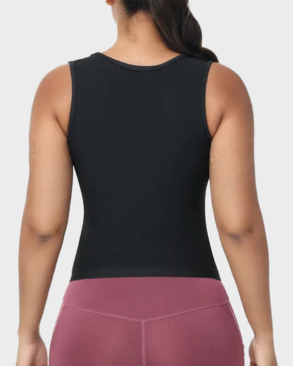 Sauna-Tanktop mit Schwitzeffekt und verstellbarer Passform