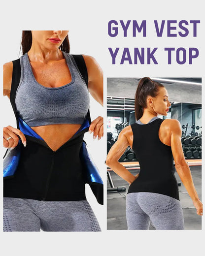 Sauna-Tanktop mit Schwitzeffekt und verstellbarer Passform