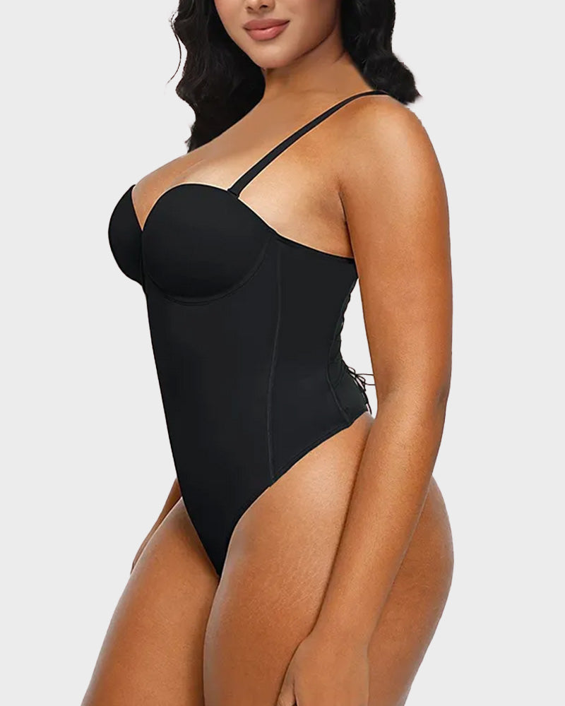 Back Lace-Up Sculpting Bodysuit