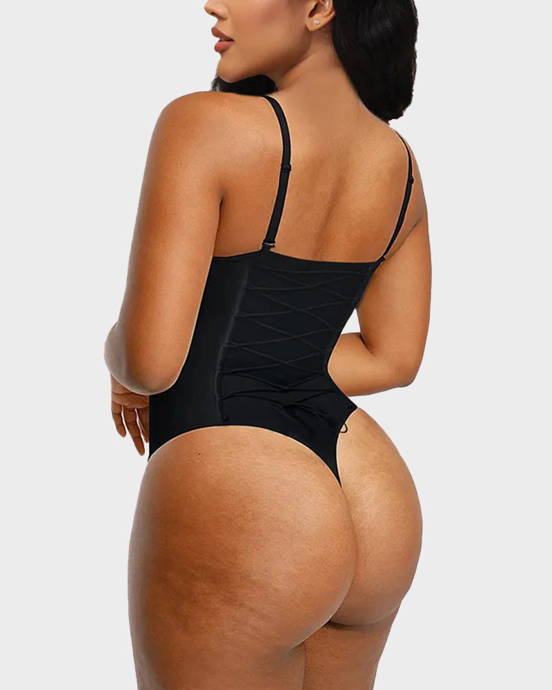 Back Lace-Up Sculpting Bodysuit