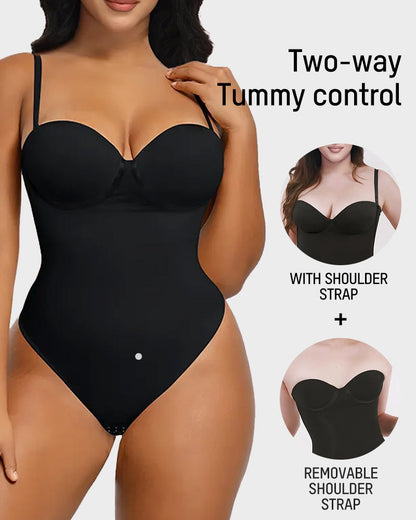 Back Lace-Up Sculpting Bodysuit