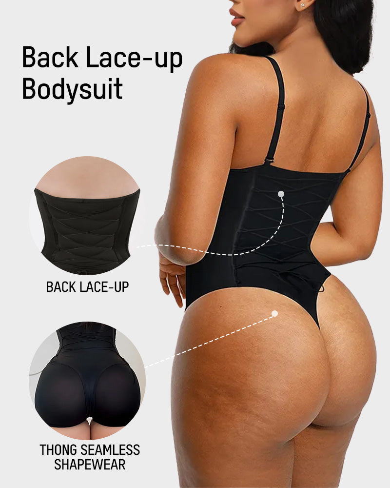Back Lace-Up Sculpting Bodysuit