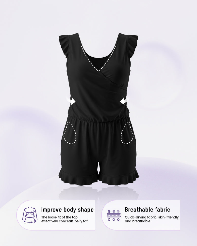 Combi-Short de Bain avec Soutien-Gorge Intégré