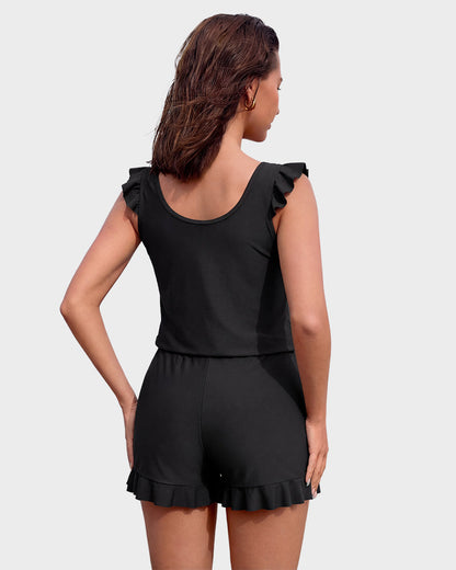 Combi-Short de Bain avec Soutien-Gorge Intégré