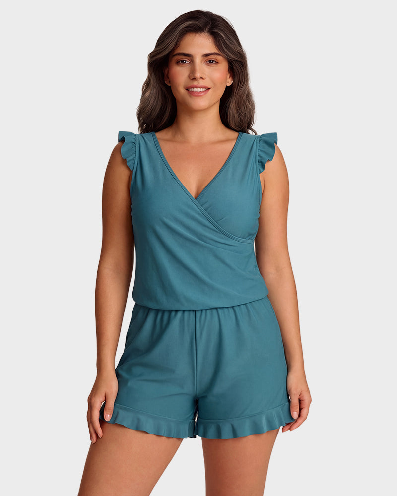 Combi-Short de Bain avec Soutien-Gorge Intégré