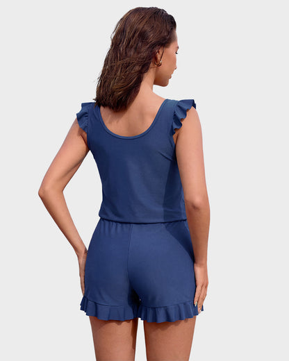Combi-Short de Bain avec Soutien-Gorge Intégré