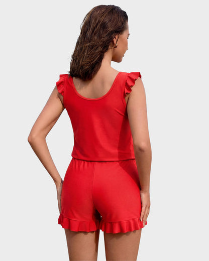 Combi-Short de Bain avec Soutien-Gorge Intégré