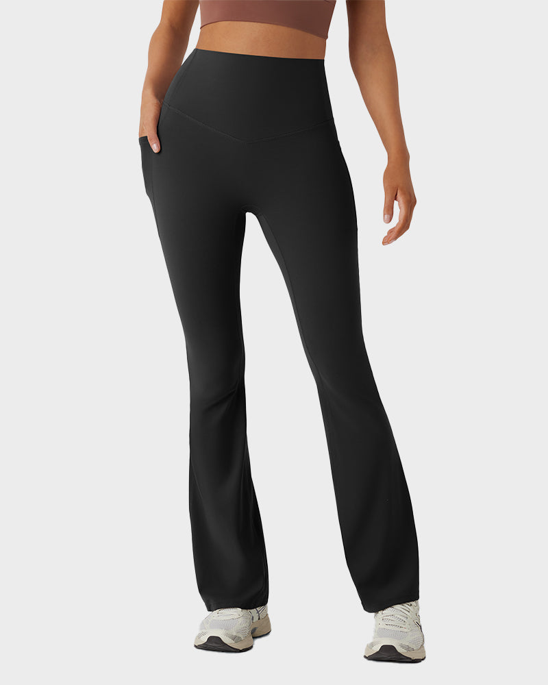 High Waist Bootcut Yoga Leggings Po-Former