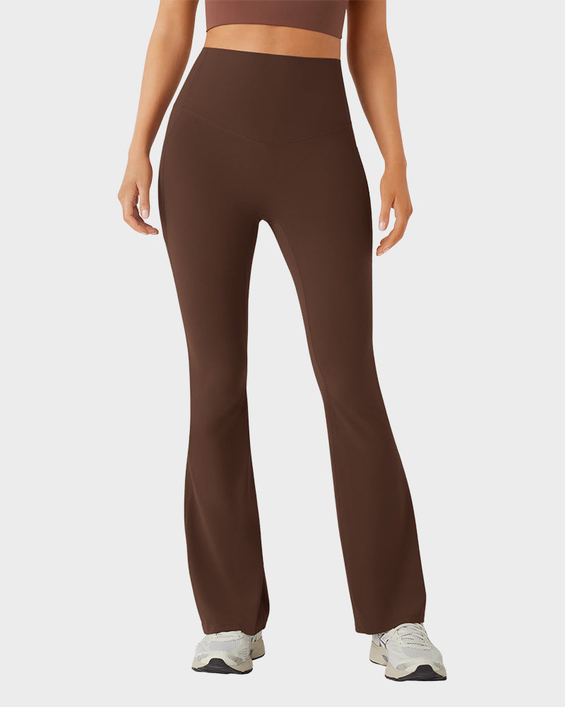 High Waist Bootcut Yoga Leggings Po-Former
