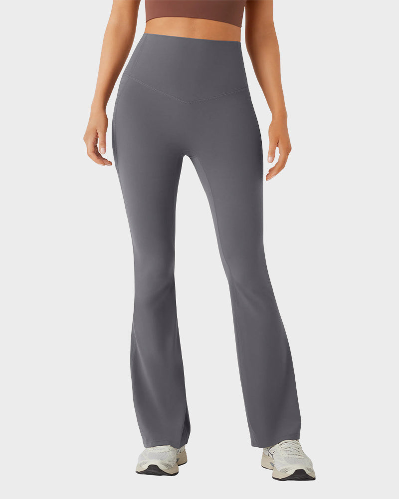 High Waist Bootcut Yoga Leggings Po-Former