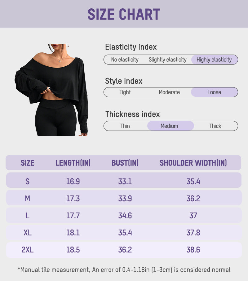 Casual Off-Shoulder Asymmetrical Long-Sleeve Crop Top
