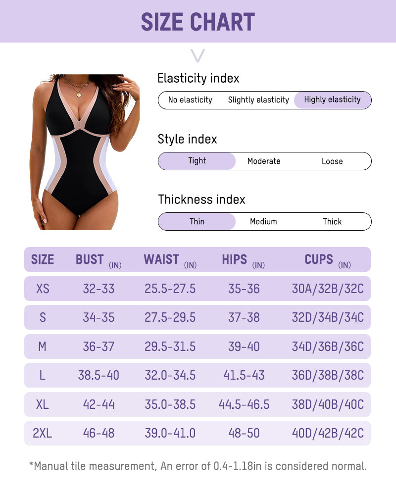 Color Block Tummy-Control One-Piece Swimsuit