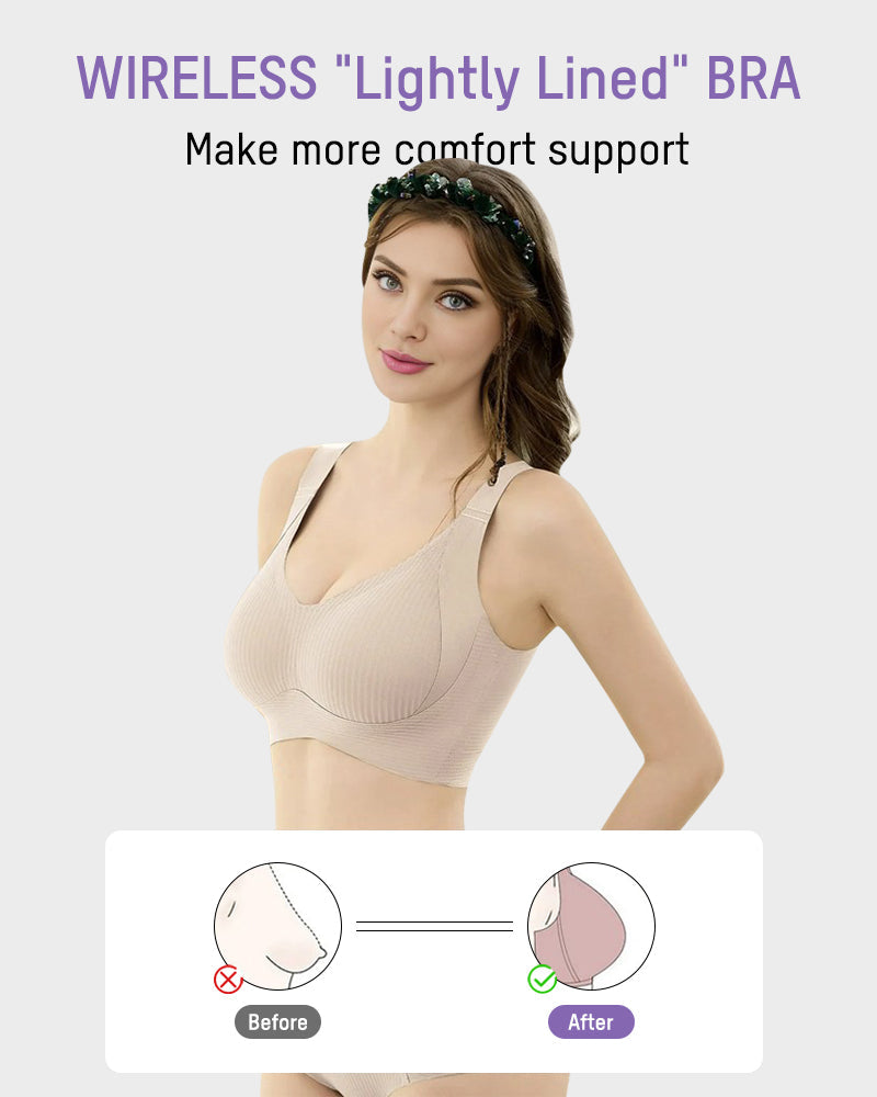 Comfort Full-Coverage Wireless Lightly Lined Bra