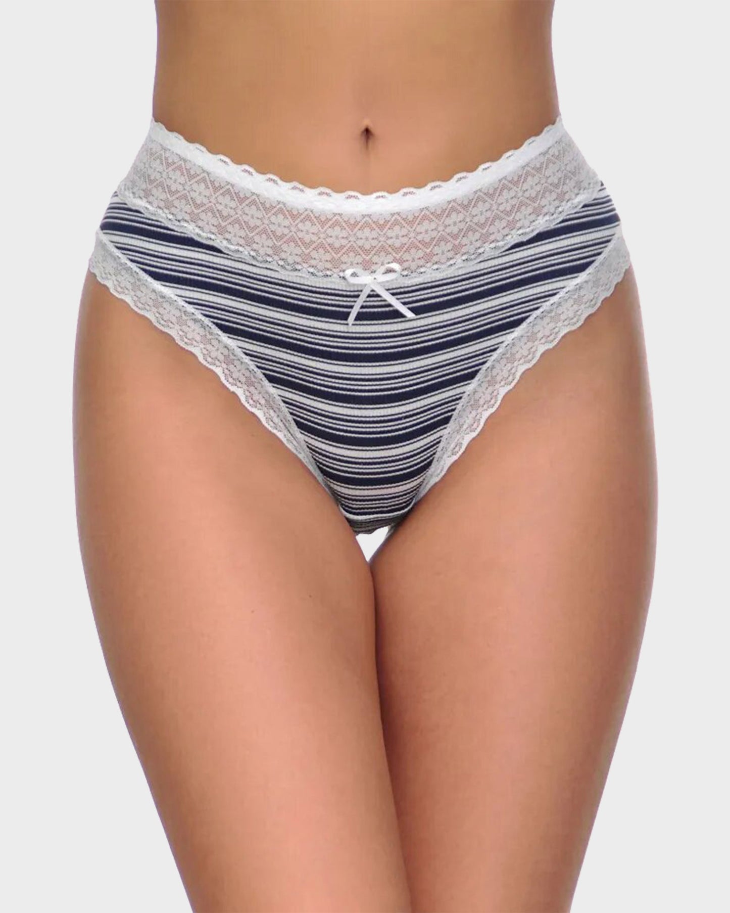 Seamless Lace-Print Cotton Panties (Pack of 5)