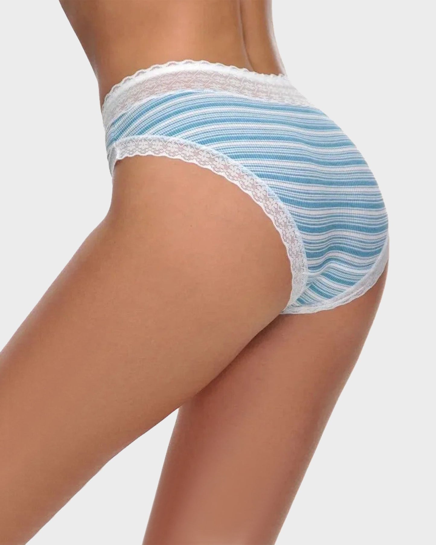 Seamless Lace-Print Cotton Panties (Pack of 5)