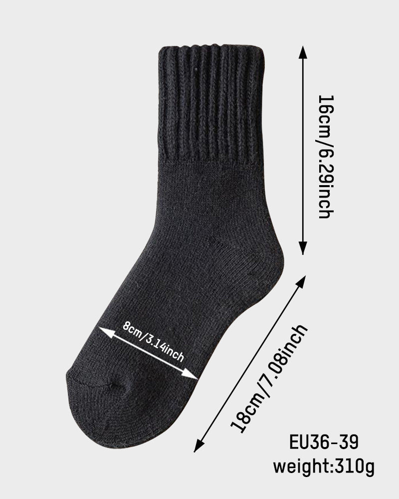 Cozy Ribbed Fleece-Lined Crew Socks