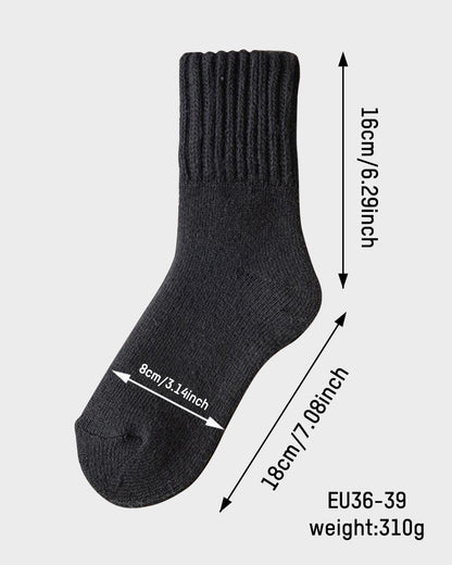 Cozy Ribbed Fleece-Lined Crew Socks