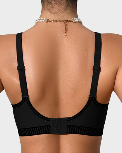 Bralette ohne Bügel aus Samt mit V-Ausschnitt
