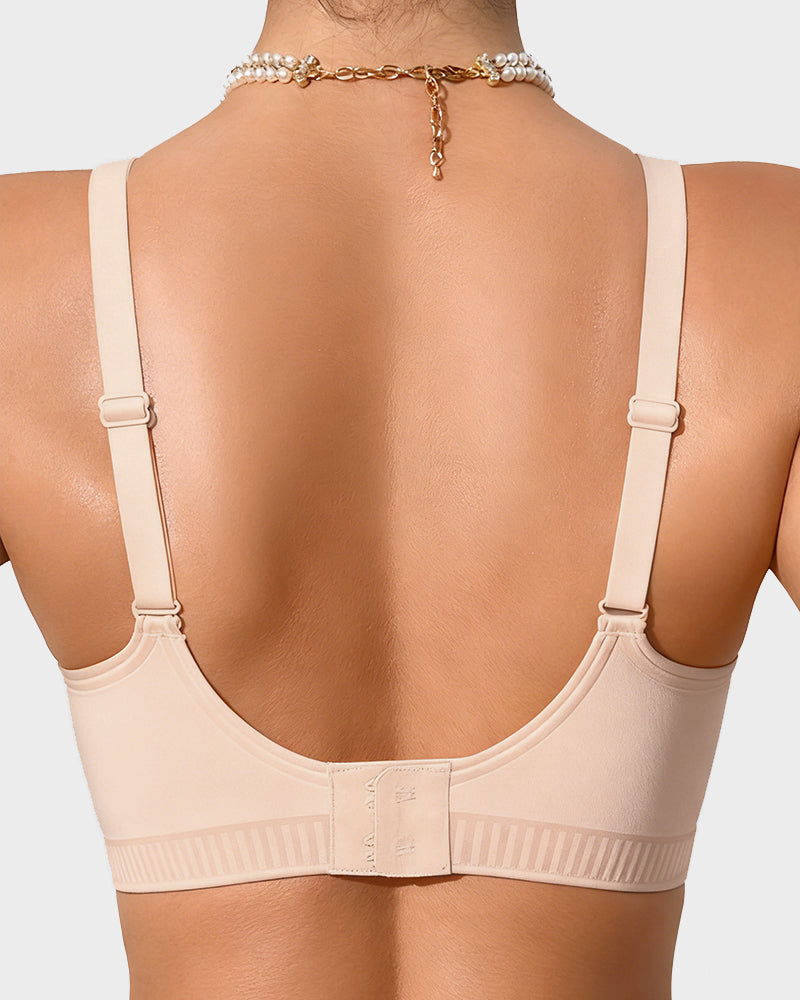 Bralette ohne Bügel aus Samt mit V-Ausschnitt