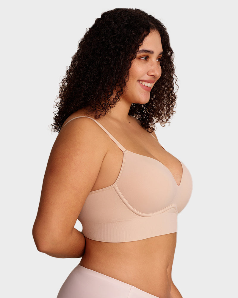 Bralette Lift Col V Profond Sans Armatures