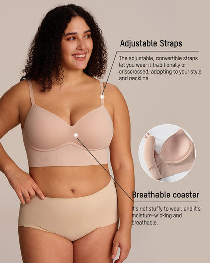 Bralette Lift Col V Profond Sans Armatures
