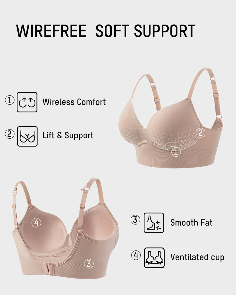 Bralette Lift Col V Profond Sans Armatures
