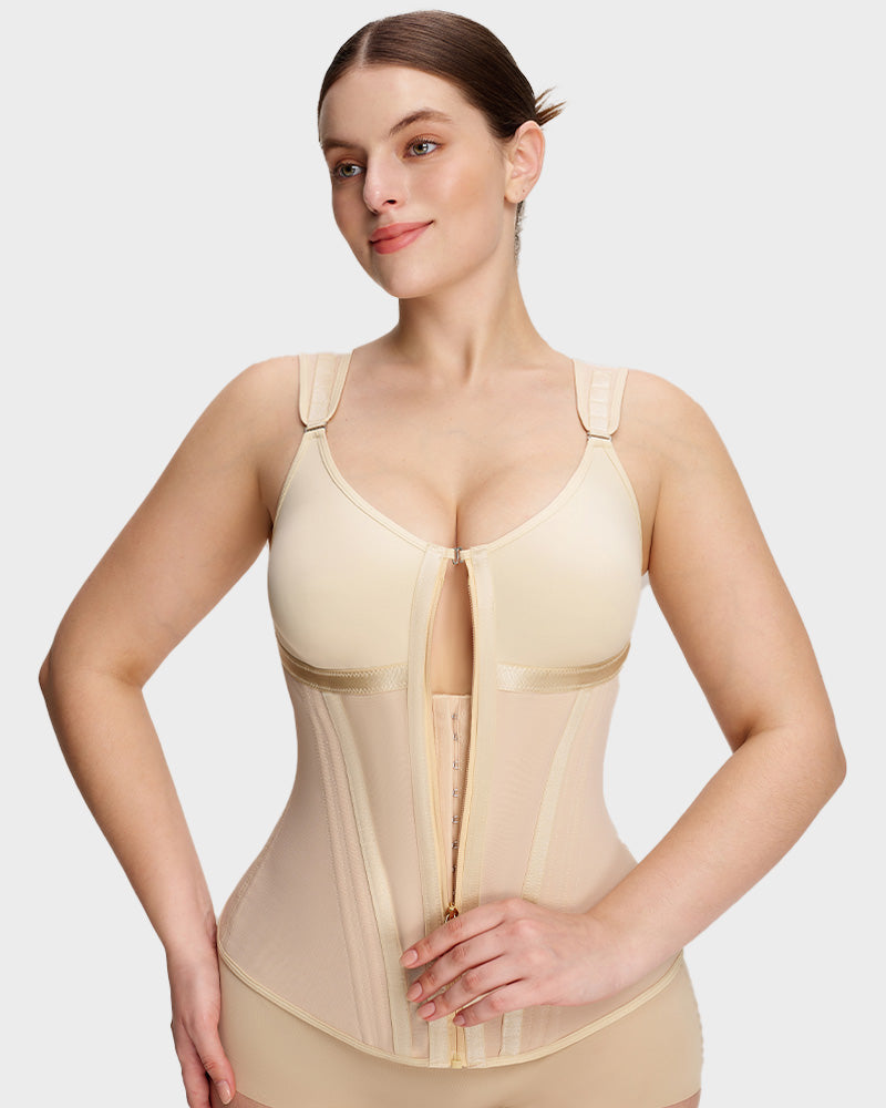 Doppelschichtiger figurformender Bodysuit mit Bauchkontrolle und BH
