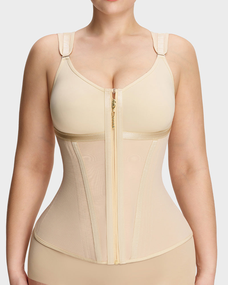 Doppelschichtiger figurformender Bodysuit mit Bauchkontrolle und BH