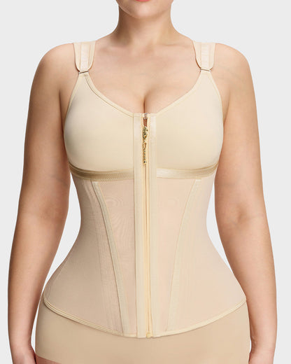 Doppelschichtiger figurformender Bodysuit mit Bauchkontrolle und BH