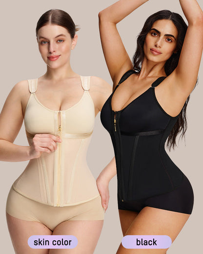 Doppelschichtiger figurformender Bodysuit mit Bauchkontrolle und BH