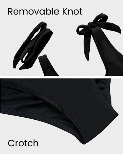 High Waist Bikini mit Bauchkontrolle und doppelten gebundenen Trägern