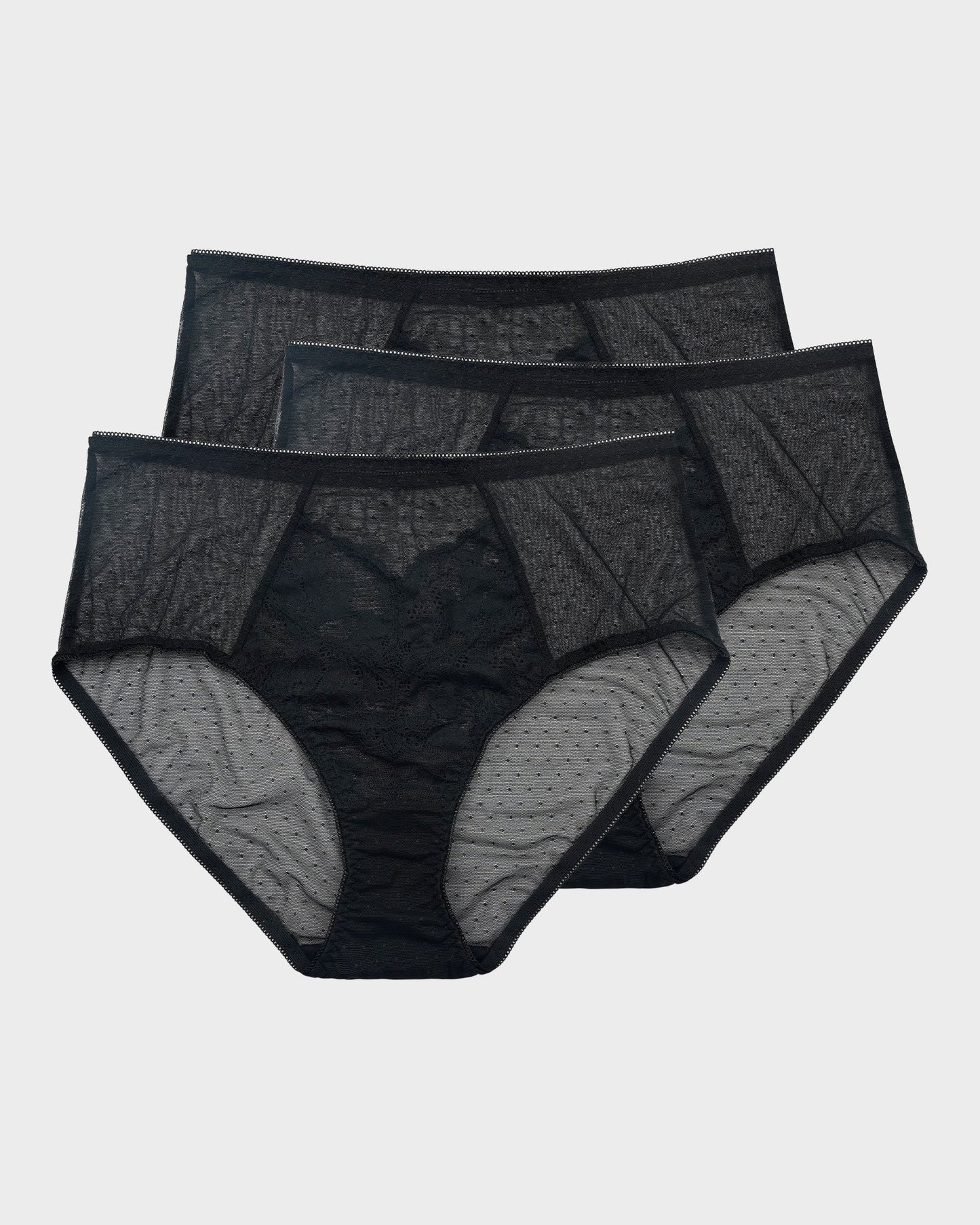 Zauberhafte Spitzenhöschen mit Blumenmuster (3er-Pack)