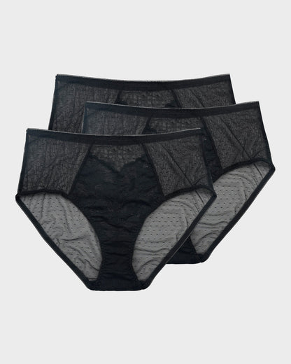 Zauberhafte Spitzenhöschen mit Blumenmuster (3er-Pack)