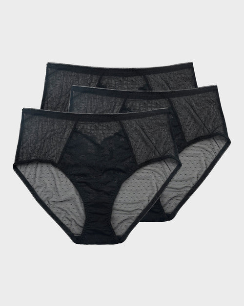 Zauberhafte Spitzenhöschen mit Blumenmuster (3er-Pack)